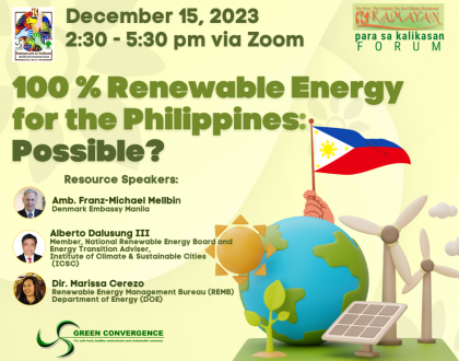 100% Renewable Energy for the Philippines: Possible?
