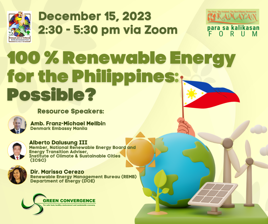 100% Renewable Energy for the Philippines: Possible?