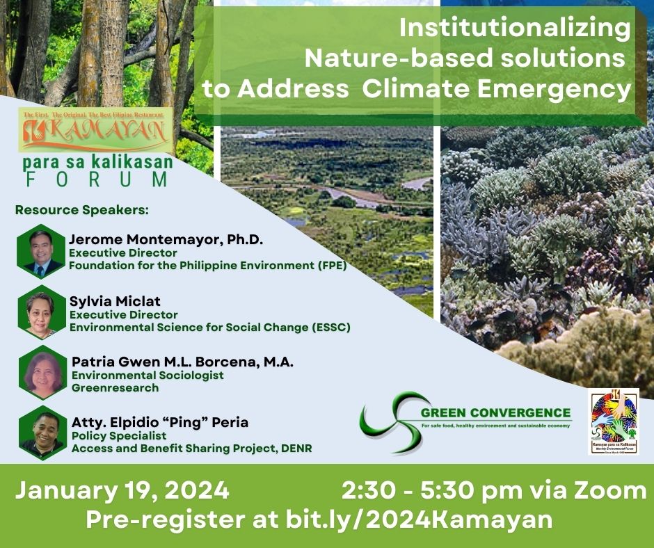 Institutionalizing Nature-based Solution to Address Climate Emergency